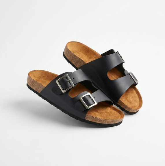 Sandalia unisex cuero Negro