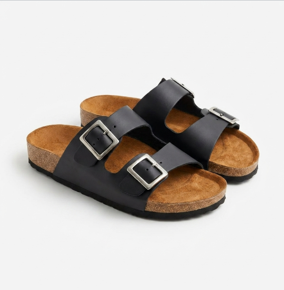 Sandalia unisex cuero Negro