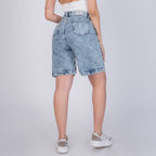 bermuda para mujer Tiro Alto Denim Premium