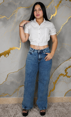 jean palazzo mujer tiro alto