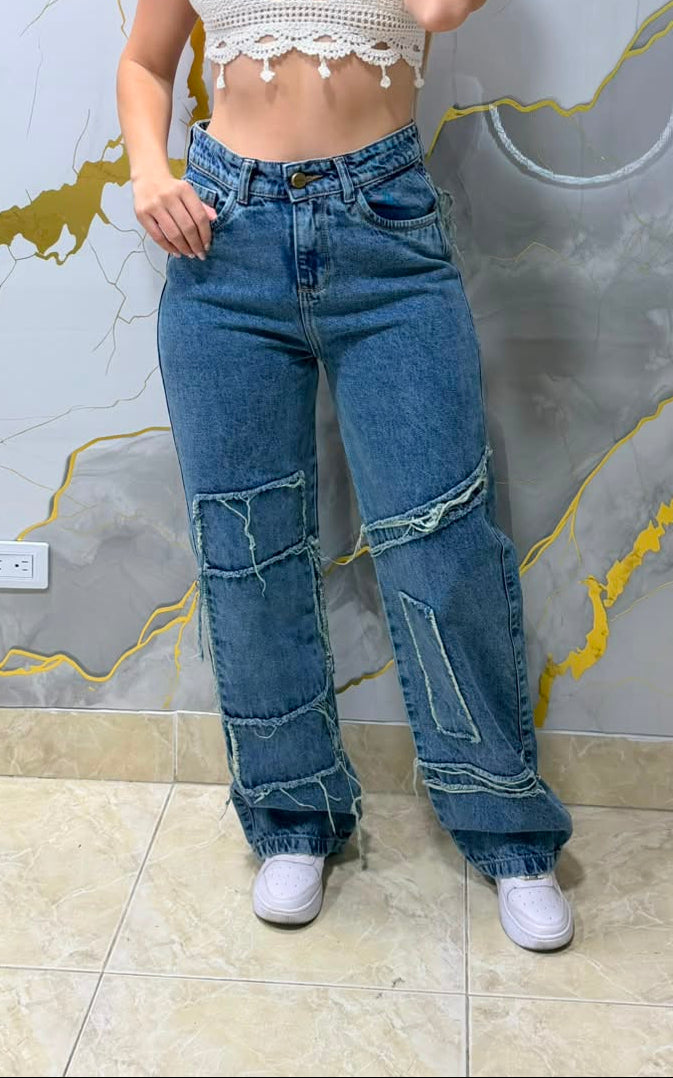 pantalon baggy para mujer Denim de Estilo Urbano