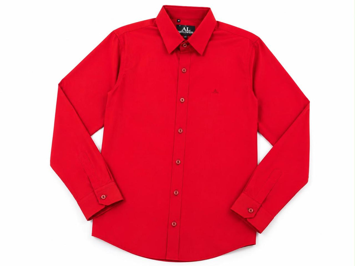 Camisa de seda para hombre - manga larga