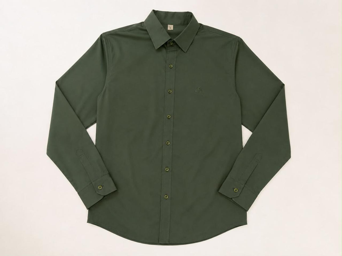 Camisa de seda para hombre - manga larga