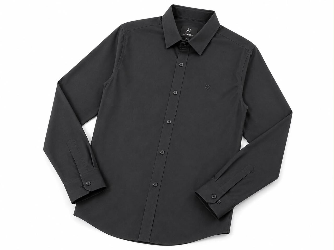 Camisa de seda para hombre - manga larga