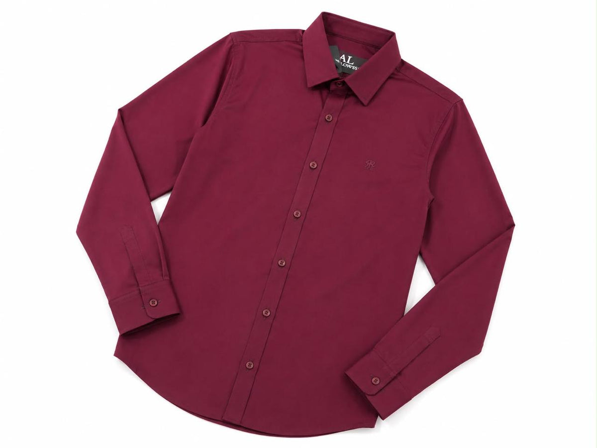 Camisa de seda para hombre - manga larga
